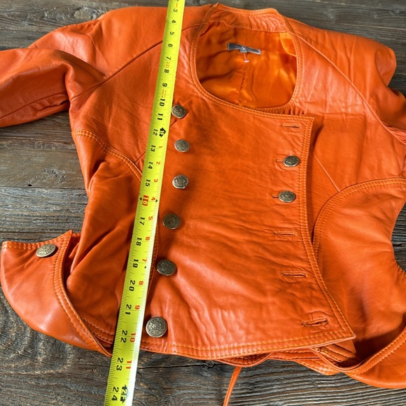Vintage Sema burnt orange leather suit size 40 - Picture 12 of 16